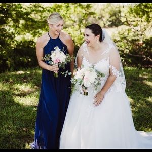 David’s Bridal - Navy Bridesmaid Dress